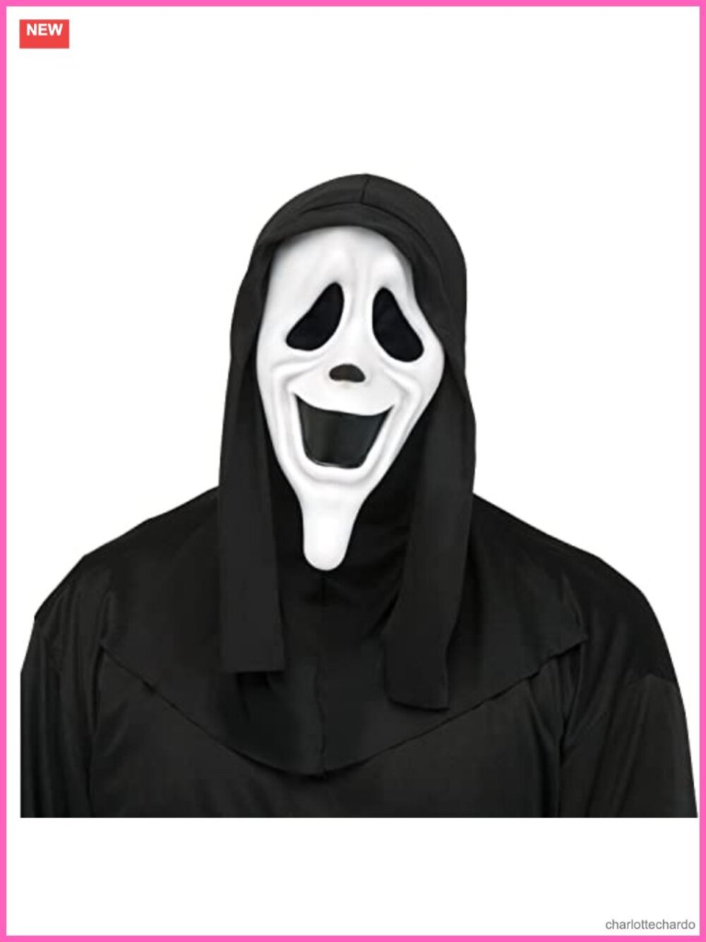 Scary Movie Smiley Face Mask Halloween Costume Accessory Plastic